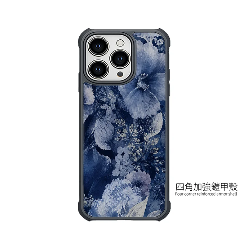 G027|靛藍花語設計手機殼|把深海花影帶在身邊:圖片 4