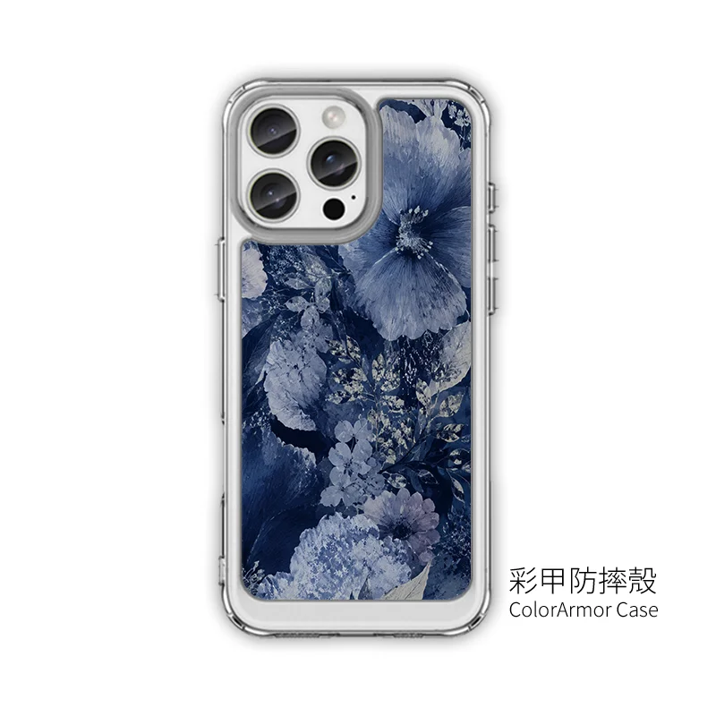 G027|靛藍花語設計手機殼|把深海花影帶在身邊:圖片 5