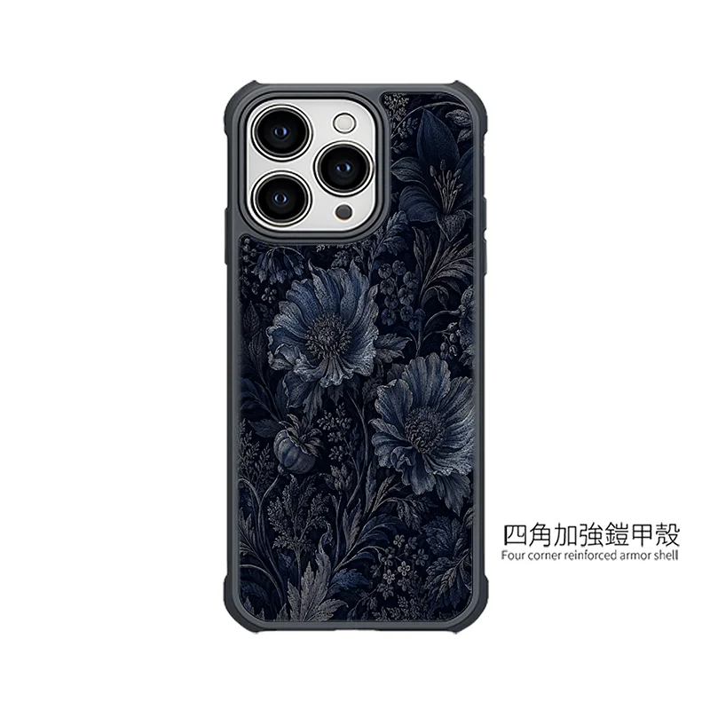 M133|深夜花語設計手機殼|磁吸支架一體,優雅防護隨行:圖片 4