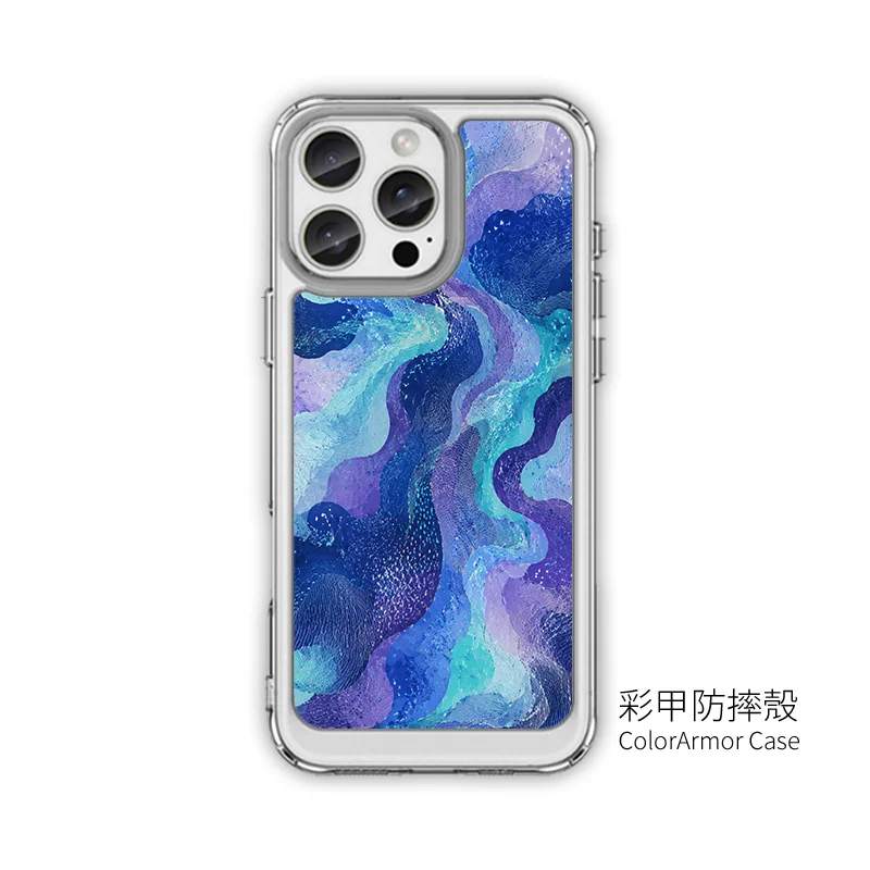 M137|藍紫流彩設計手機殼|磁吸支架一殼多用:圖片 5