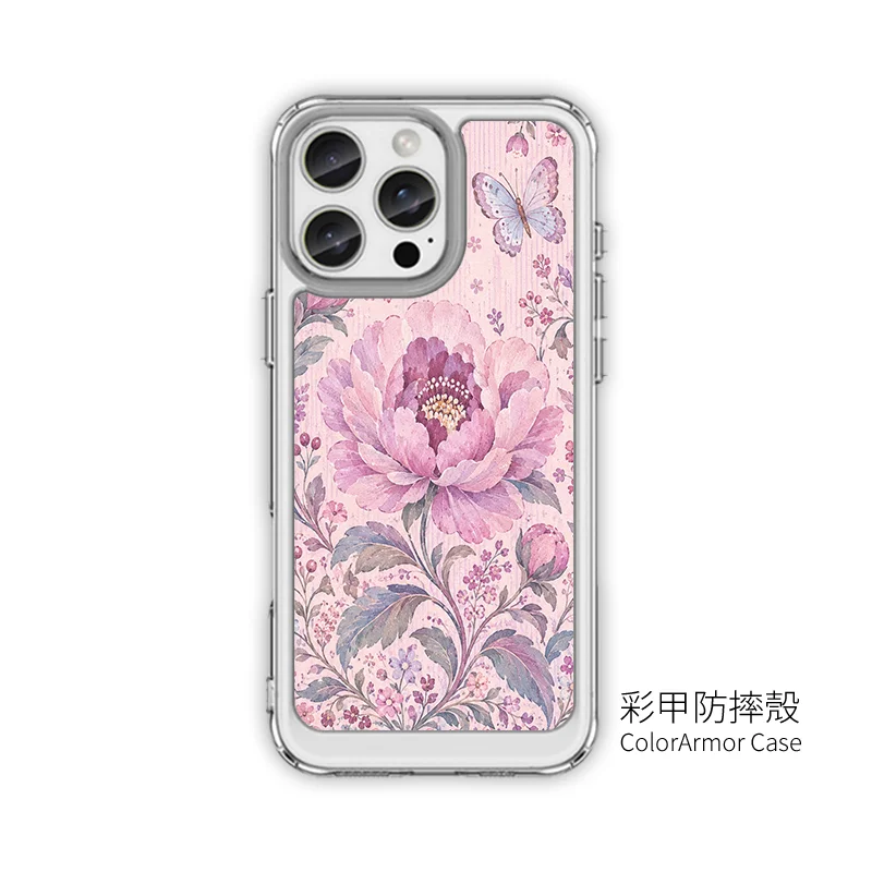 B109|蝶舞牡丹磁吸支架設計手機殼|一殼三用,綻放優雅日常:圖片 5