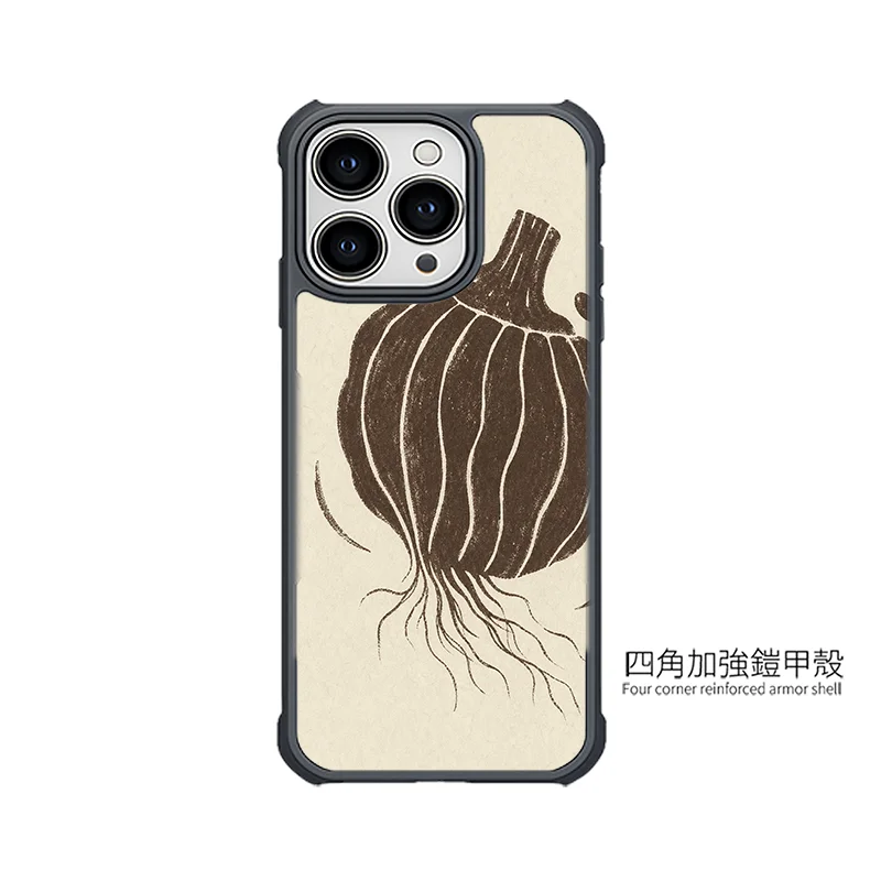 B110|洋蔥植繪設計手機殼|復古筆觸,磁吸支架隨行:圖片 4