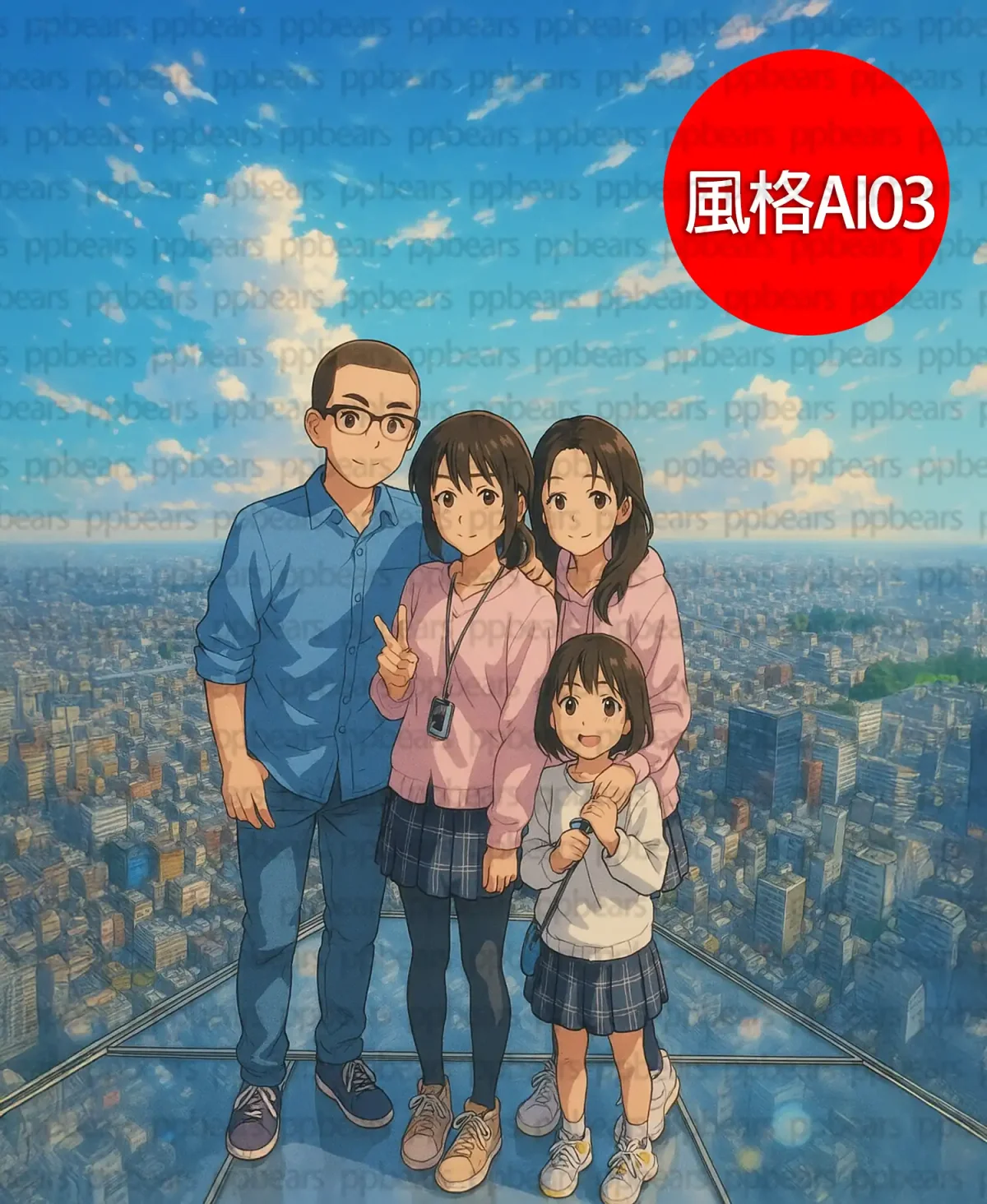 似顏繪-二次元動漫卡通化可愛似顏繪風格 AI03-5