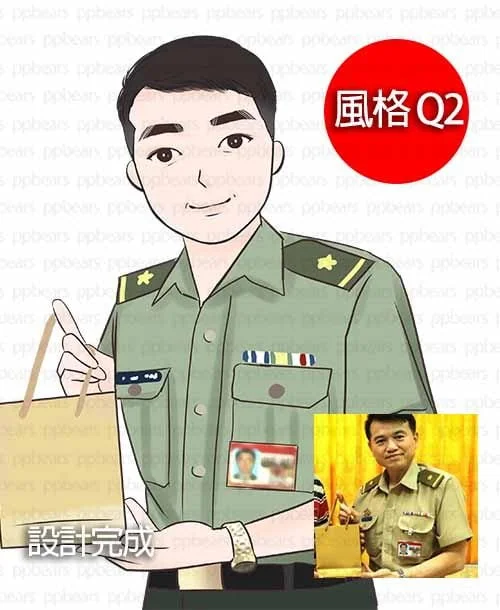 似顏繪-照片卡通化Q版可愛風格 Q2