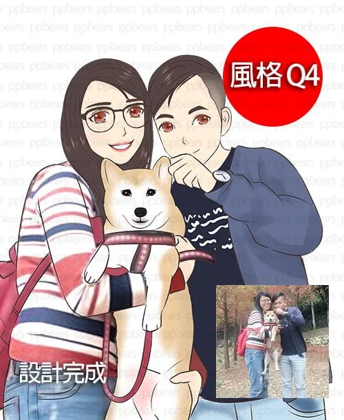 似顏繪-照片卡通化Q版可愛風格 Q4