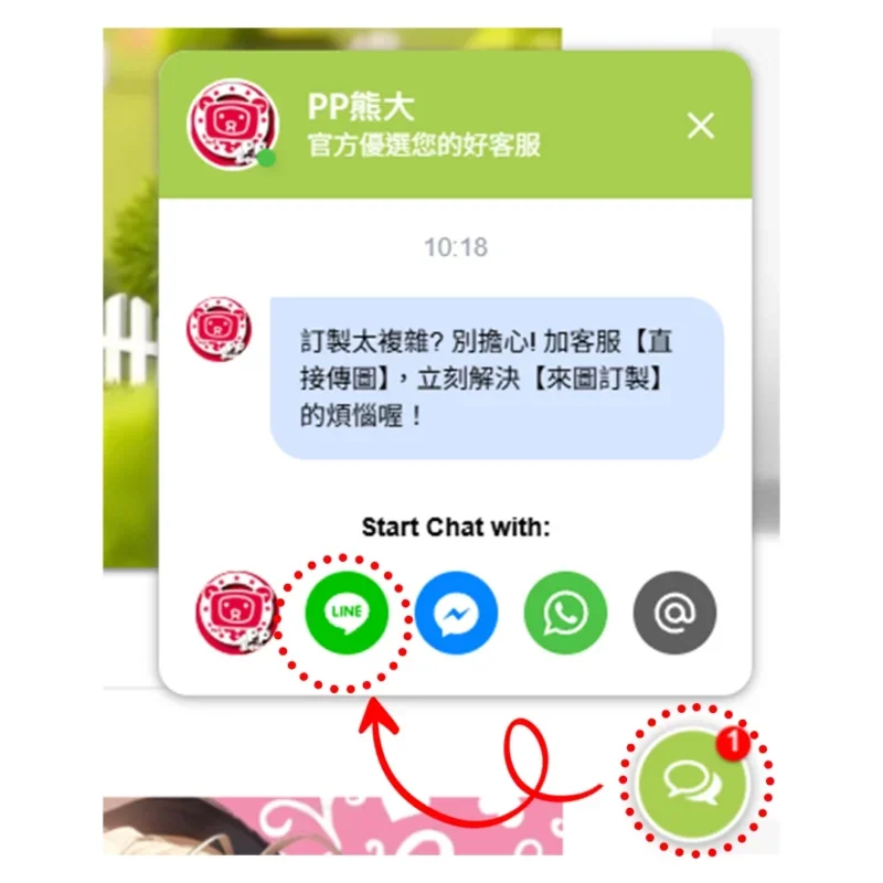 似顏繪訂購流程下單前請先加line