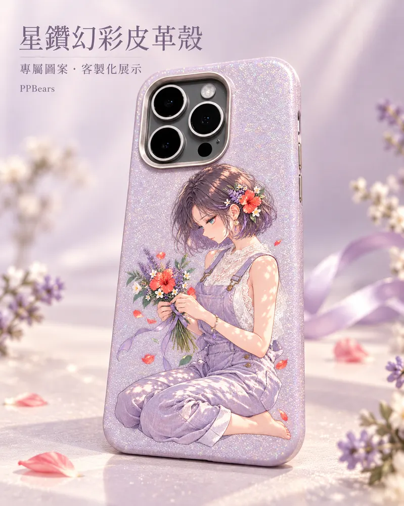 星鑽幻彩皮革殼