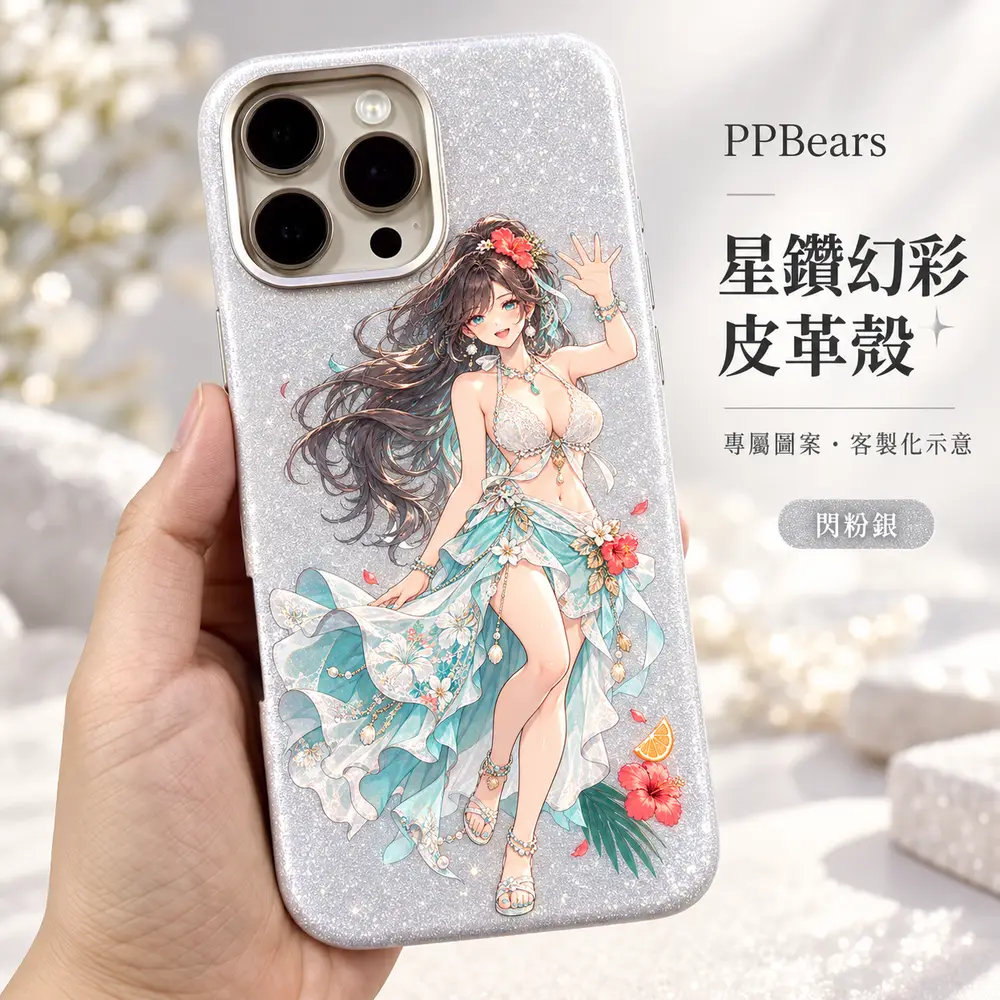 星鑽幻彩皮革殼