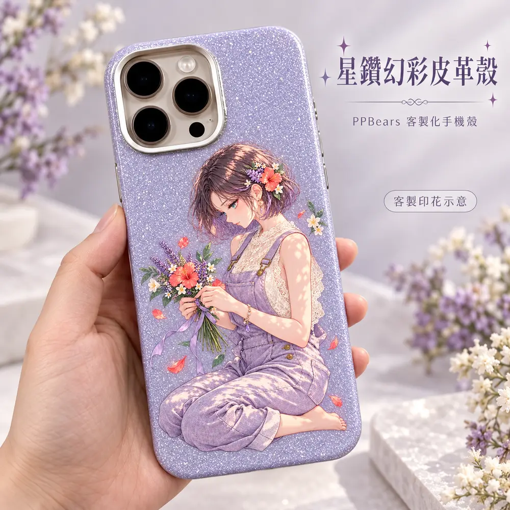 星鑽幻彩皮革殼