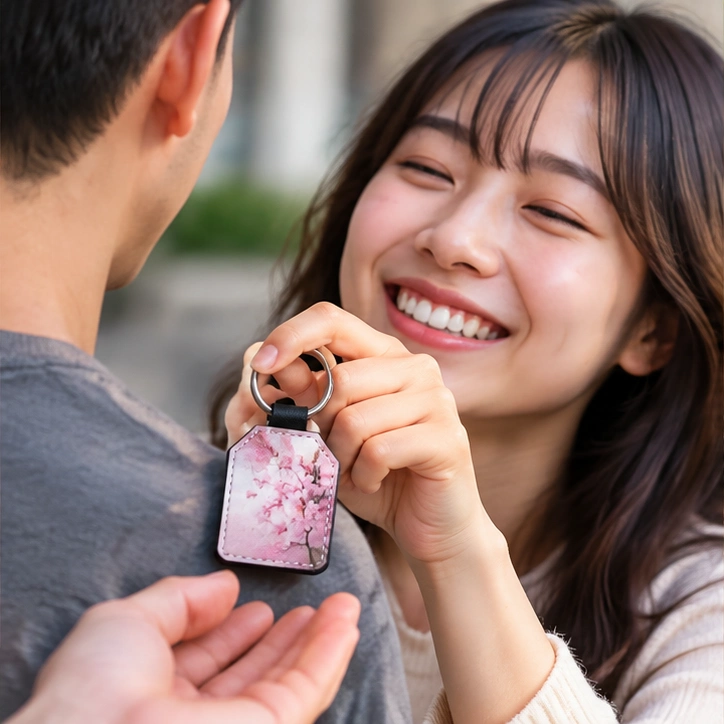 社群連結：NFC 鑰匙圈客製化情境示意